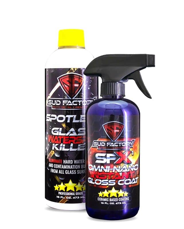 sud factory glass water spot removal and protection bundle
